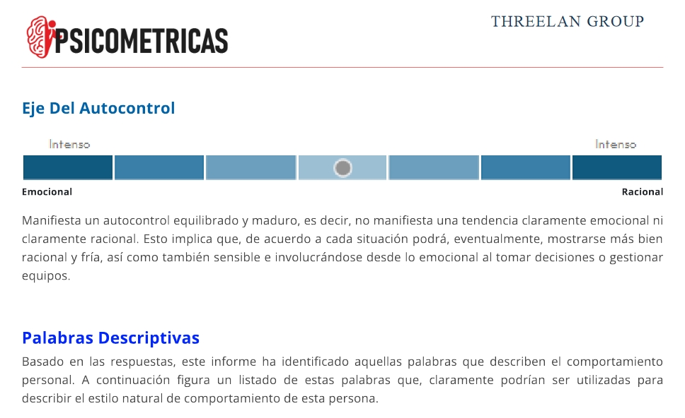 Perfil Conductual en PsicometricasMx